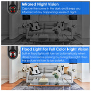 E27 WiFi Bulb Camera 1080P FHD WiFi IP Pan Tilt Security Surveillance Camera with Two-Way Audio Night Vision Motion Detection Function APP Control