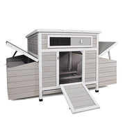 Wooden Chicken Coop for 3-6 Chickens with 6 Nesting Boxes