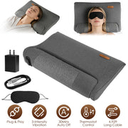 Neck Massager Pillow Ergonomic Massager Memory Foam Pillow with 3-Level Heating 3-Intensity Vibration 30Min Timer for Neck Back Shoulder Pain Relief