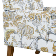 Floral Upholstered Accent Chair with Nailhead Trim
