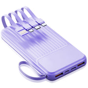 PD22.5W Fast Charger 20000mAh Fast Charging Power Bank Portable Charger with 4 Inbuilt Cables Digital Display Handle Fit For IOSPhone 15/14 Android An