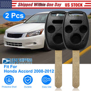2Pcs Keyless Entry Remote Shell Case Fit For Honda Accord 2008-2012 Car Key Fob Pad Replacement N5F-S0084A N5F-A05TAA w/ Uncut Blade