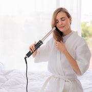 5 in 1 Curling Wand Hair Curling Iron Brush Anti-Tangle HairÊThermal Brush Curler with 4 Heating Levels 360¡ Rotatable Cable 5 Interchangeable Barrels