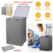 Foldable Laundry Hampers Washing Clothes Laundry Basket w/ Lid Handles Storage Organizer