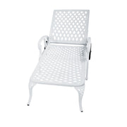 Aluminum Lounge Chair with Wheels & 3-Position Reclining Backrest