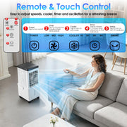 Portable Evaporative Air Cooler 12L with Remote & Timer