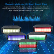 KOCASO LED Wireless Speaker Dynamic Multicolor Hands-free FM Radio USB MMC Reading Aux In for Party Camping Travel