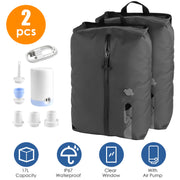 17L Vacuum Storage Bags with Rechargeable Pump - 2 Pack