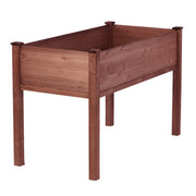 31x16x30in Elevated Raised Garden Bed with Legs, Wooden Planter Box for Outdoor Vegetable Herb Flower Fruit Growing