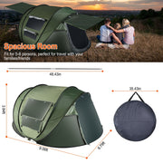 Pop Up Tent 5-8 Person Automatic Instant Setup Waterproof