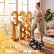 Compact Swing Stepper with Resistance Bands & LCD Monitor
