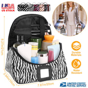 Travel Makeup Bag Portable Cosmetic Organizer with Cosmetic Mirror Waterproof Toiletry Wash Bag for Women