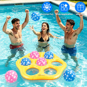 Inflatable Tic-Tac-Toe Pool Game Set with 7 Balls