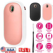 Rechargeable Hand Warmer Electric Hand Heater Portable Reusable Pocket Warmer Power Bank with Digital Display 2 Levels Double-sided Heating