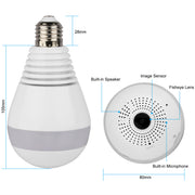 WiFi Light Bulb Camera 960P Security Camera 360¡ Fisheye Lens Panoramic Motion Detection IR Night Vision