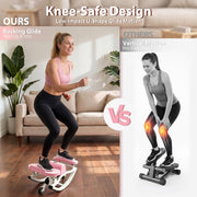 Compact Swing Stepper with Resistance Bands & LCD Monitor