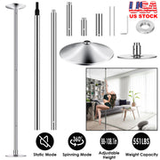 Stripper Dance Pole 45mm Spinning Static Dancing Pole with 88-108.1in Adjustable Height 551LBS Weight Capacity for Fitness Exercise Party Home Club Gy