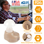 Hearing Amplifier In-Ear Hearing Aids FDA Approved Personal Sound Amplifier For Adults Senior Amplifier Volume Adjustable Carry Case For Meeting Class