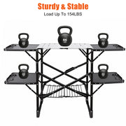 Folding Camping Kitchen Table with Heat-Resistant Top