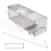 2PCS Folding Humane Animal Trap Cages for Cats, Rabbits & Squirrels