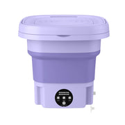 Foldable Mini Washing Machine – Portable Electric Washer with Drain Basket