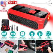 Portable Car Jump Starter Air Compressor 1500A 400PSI Car Battery Charger Jump Starter Power Bank LED Flashlight Digital Tire Inflator for 4.0L Gasoli