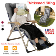 71x22in Chaise Lounger Cushion Recliner Rocking Chair Sofa Mat Deck Chair Cushion
