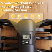 Compact Swing Stepper with Resistance Bands & LCD Monitor