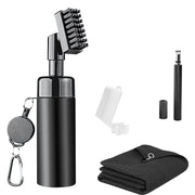 3 In 1 Golf Club Cleaning Kit Golf Club Cleaner Brush with 5Oz Water Bottle Retractable Clip Groove Sharpener Golf Towel Gift for Golfers