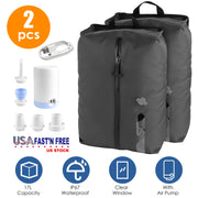 17L Vacuum Storage Bags with Rechargeable Pump - 2 Pack