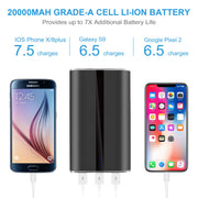 Portable Charger 20000mAh Power Bank Total 5.8A Output 3-USB Ports ExternalBattery Pack Portable Phone Charger for IOS Phone11/Pro/Max/8/X/XS iPad S