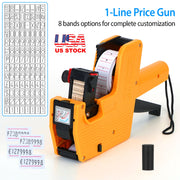 8 Digits Price Numerical Tag Gun Price Label Marker Tagger MX-5500 w/ Sticker Labels Refill Ink for Office Supermarket Retail Shop Grocery Store