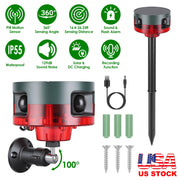 Solar Motion Sensor Alarm 129dB with 13 Sounds & LED Lights