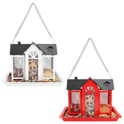 Barn Bird Feeder with Lift Top Lid and Viewing Window