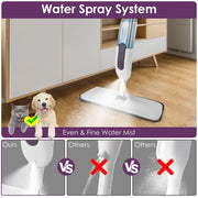 Spray Mop With 3 Machine Washable Microfiber Pads 12OZ Refillable Water Bottle Wet Dry Use Microfiber Mop For Hardwood Ceramic Tiles Laminate Floor Cl