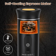 Portable Espresso Machine with Self-Heating & 7500mAh Battery