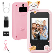 Kids Toy Smartphone Dual Camera Phone Touchscreen Learning Toy with Shockproof Cartoon Case Torch 16 Games ABC Learning for Boys Girls Aged 3+