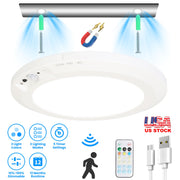 Magnetic Flush Ceiling Light Rechargeable Motion Sensor Ceiling Light Wireless Ceiling Light with Timer Remote Stepless Dimmable for Closet Stairs Gar