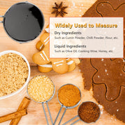 4Pcs Stainless Steel Measuring Cups Spoons Stackable Kitchen Measuring Set for Cooking, Baking, Liquid Dry Ingredients