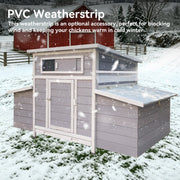 Wooden Chicken Coop for 3-6 Chickens with 6 Nesting Boxes