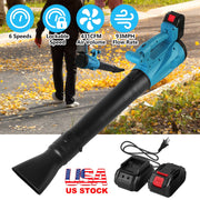 Cordless Leaf Blower 93MPH 431CFM Battery Powered Leaf Blower    with 6 Variable Speeds 2 Rechargeable Batteries for Yard Patio Driveway