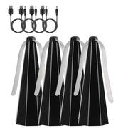 4Pack Fly Table Fans Battery USB Powered Bug Fans Food Fans Fly Table Spinners Traps with Hook for Party BBQ Picnic Camping