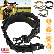 Tactical Shotgun Sling 2 Point Gun Sling Adjustable Shoulder Strap Rifle Shotgun Belts w/ 15-Shell Holders