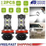 2PCS 800LM 50W H8/H9/H11 LED Fog DRL Light Bulb IP68 Waterproof 10 2835 LEDs 360¡ Beam Angle 6000K White