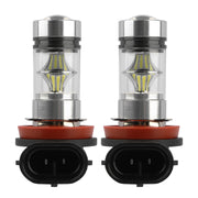 2PCS 1000lm 100W H8/H9/H11 LED Fog DRL Light Bulb IP65 Water-Resistant 360¡ Beam Angle 6000K White