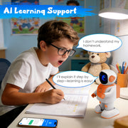 AI Dancing Robot Toy Smart Interactive Learning & Entertainment Robot for Kids with Bluetooth Music Programmable Moves Voice Assistant