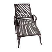 Aluminum Lounge Chair with Wheels & 3-Position Reclining Backrest