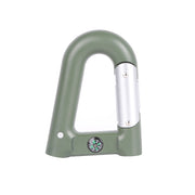 2200mAh Power Bank w/Emergency Flashlight Compass Carabiner-Shaped Hiking Camping Use