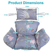 Egg Chair Cushion with Headrest - Thick Padded Swing Seat