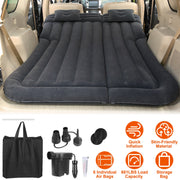 Inflatable SUV Air Mattress Thickened Camping Bed Cushion with Pillow Air Pump Storage Bag PVC Flocked Car Bed for Home Car Travel Camping